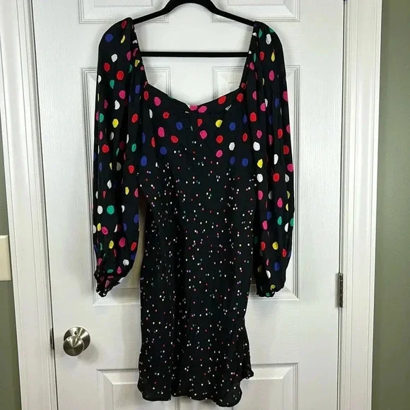 Rixo x target polka dot long sleeve dress sz 12 - Picture 3 of 9